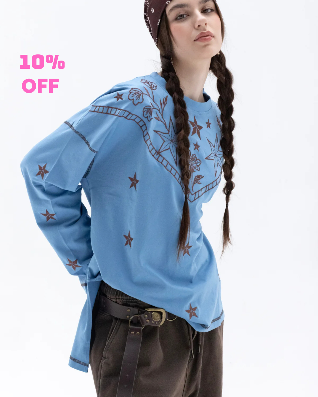 Cowgirl - Oversize 100% Cotton Tee Beepz
