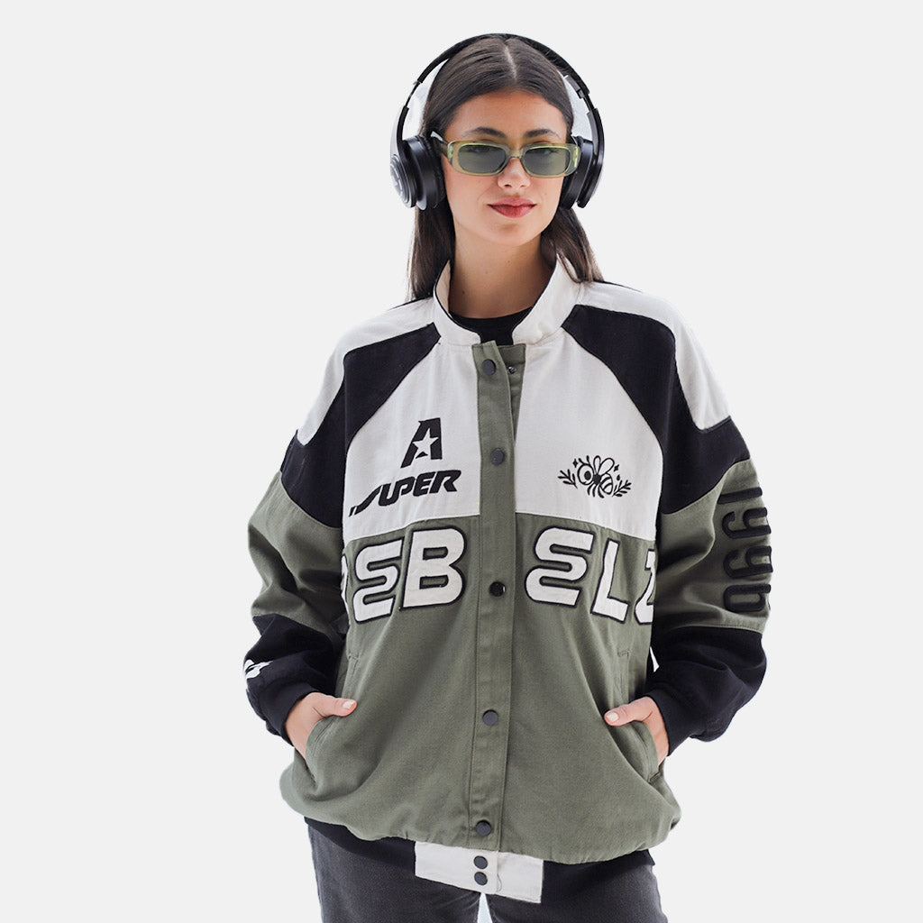 REBELZ Varsity Jacket-OLIVE
