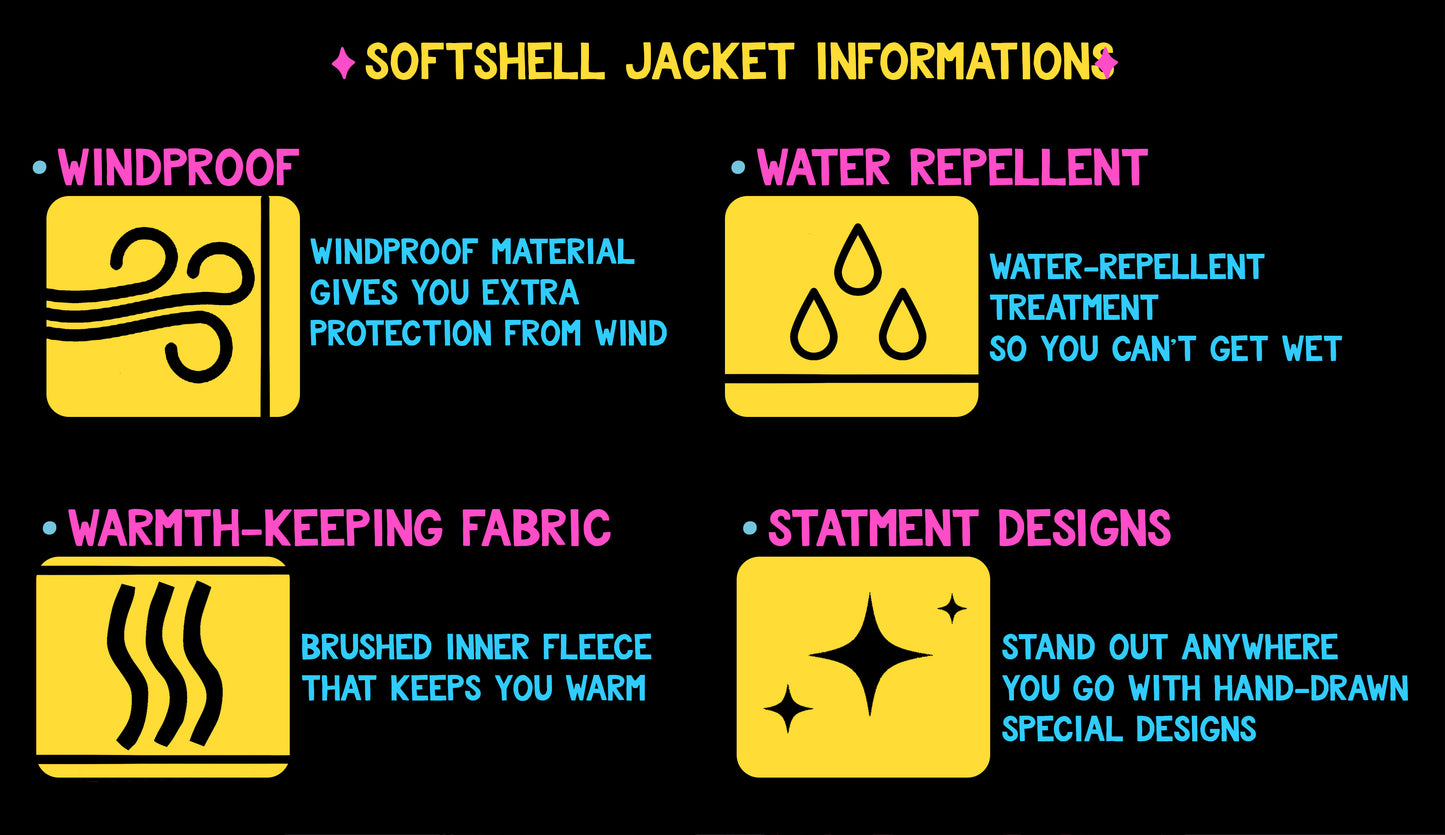 PURPLE MOSAIC-SOFTSHELL JACKET