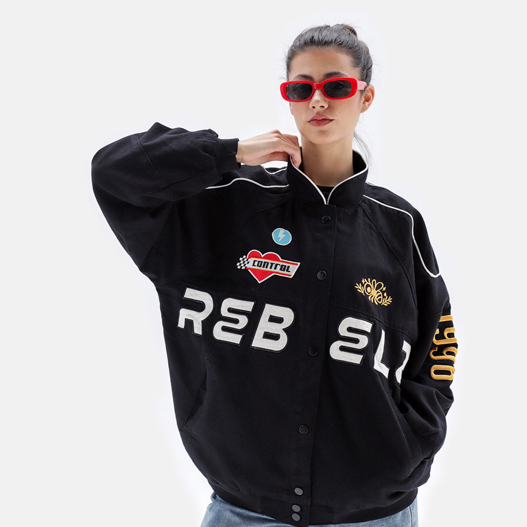 REBELZ Varsity Jacket-Black