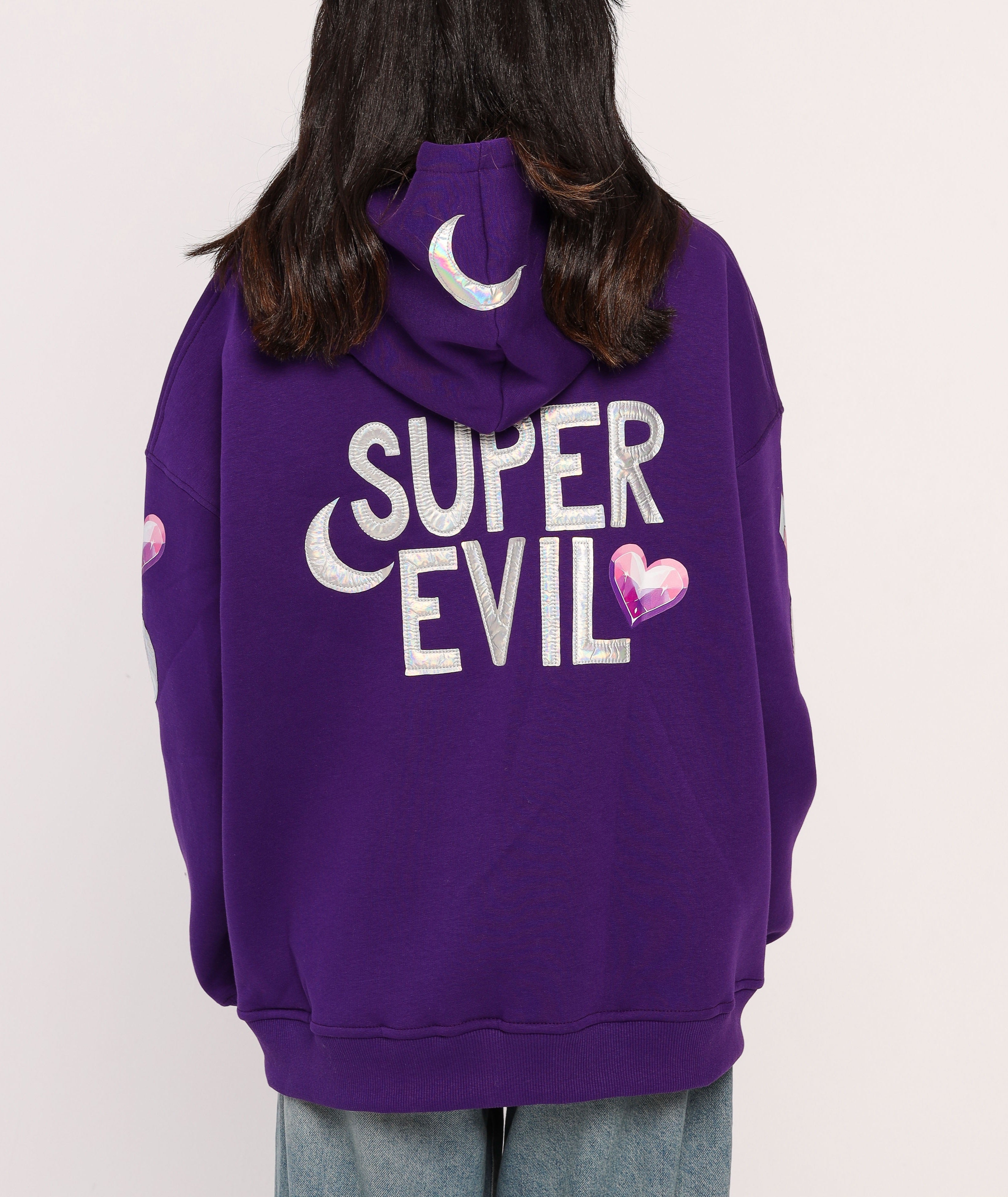 Super Evil - Oversized fleeced cotton sweatshirt Beepz