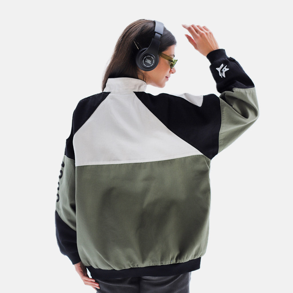 REBELZ Varsity Jacket-OLIVE