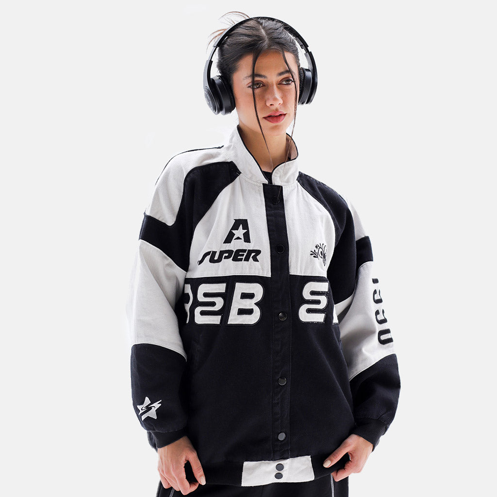 REBELZ Varsity Jacket-Panda