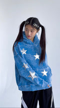 Lunar Dust - Oversized Fleeced Cotton Hoodie Beepz