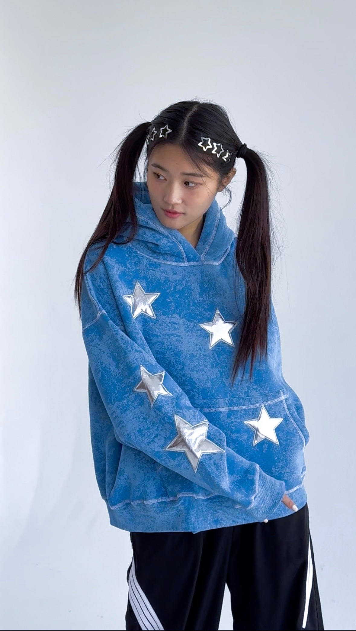 Lunar Dust - Oversized Fleeced Cotton Hoodie Beepz