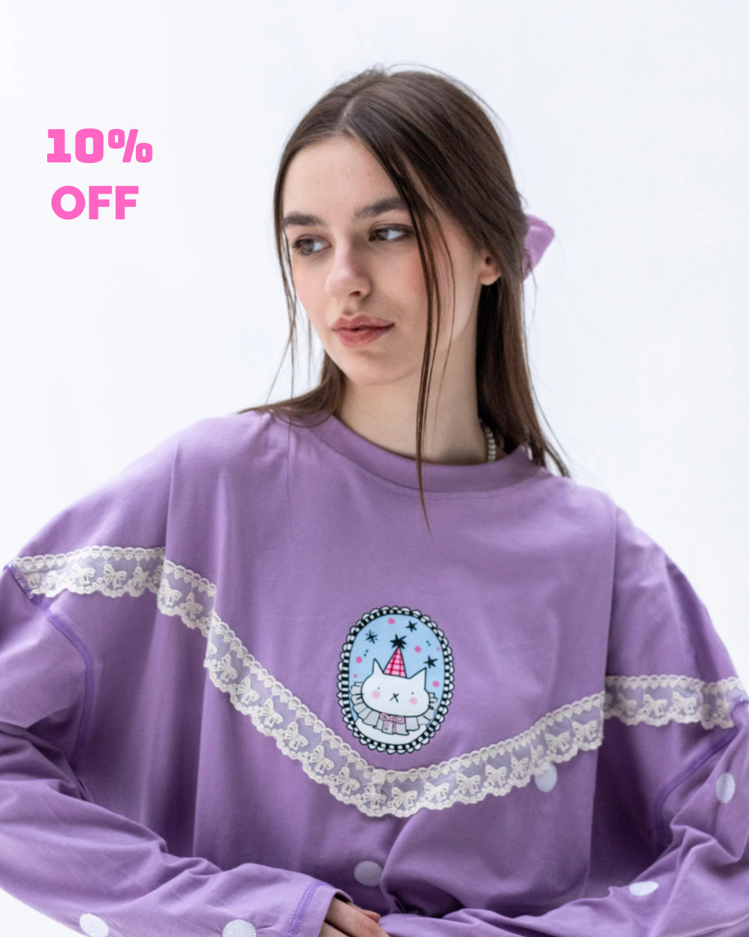 Lilac Dream - Oversize 100% Cotton Tee Beepz