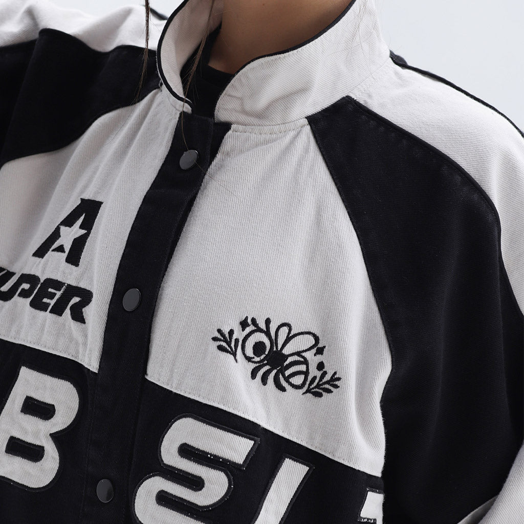 REBELZ Varsity Jacket-Panda