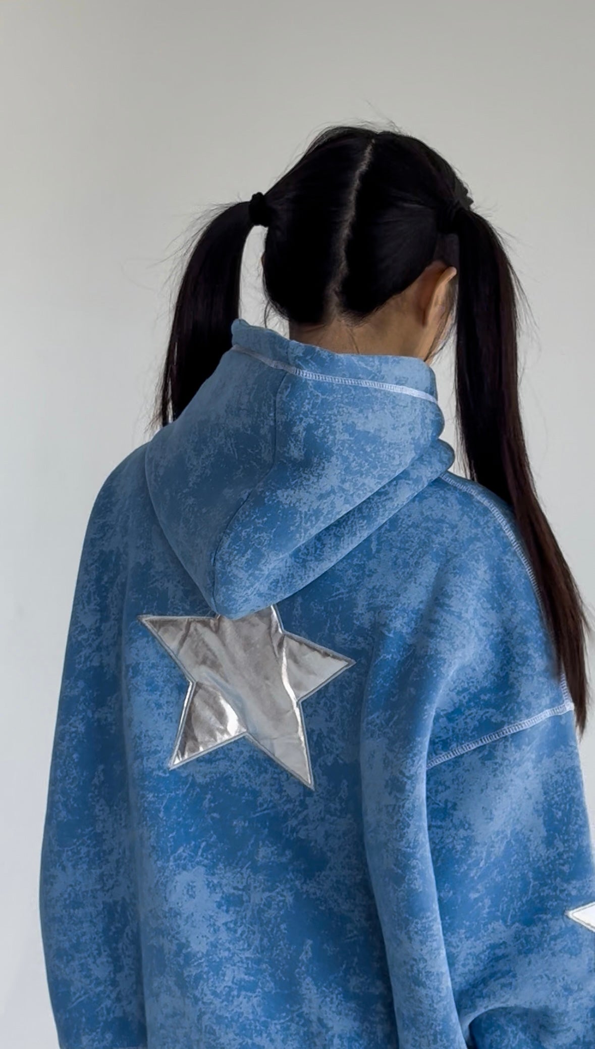 Lunar Dust - Oversized Fleeced Cotton Hoodie Beepz