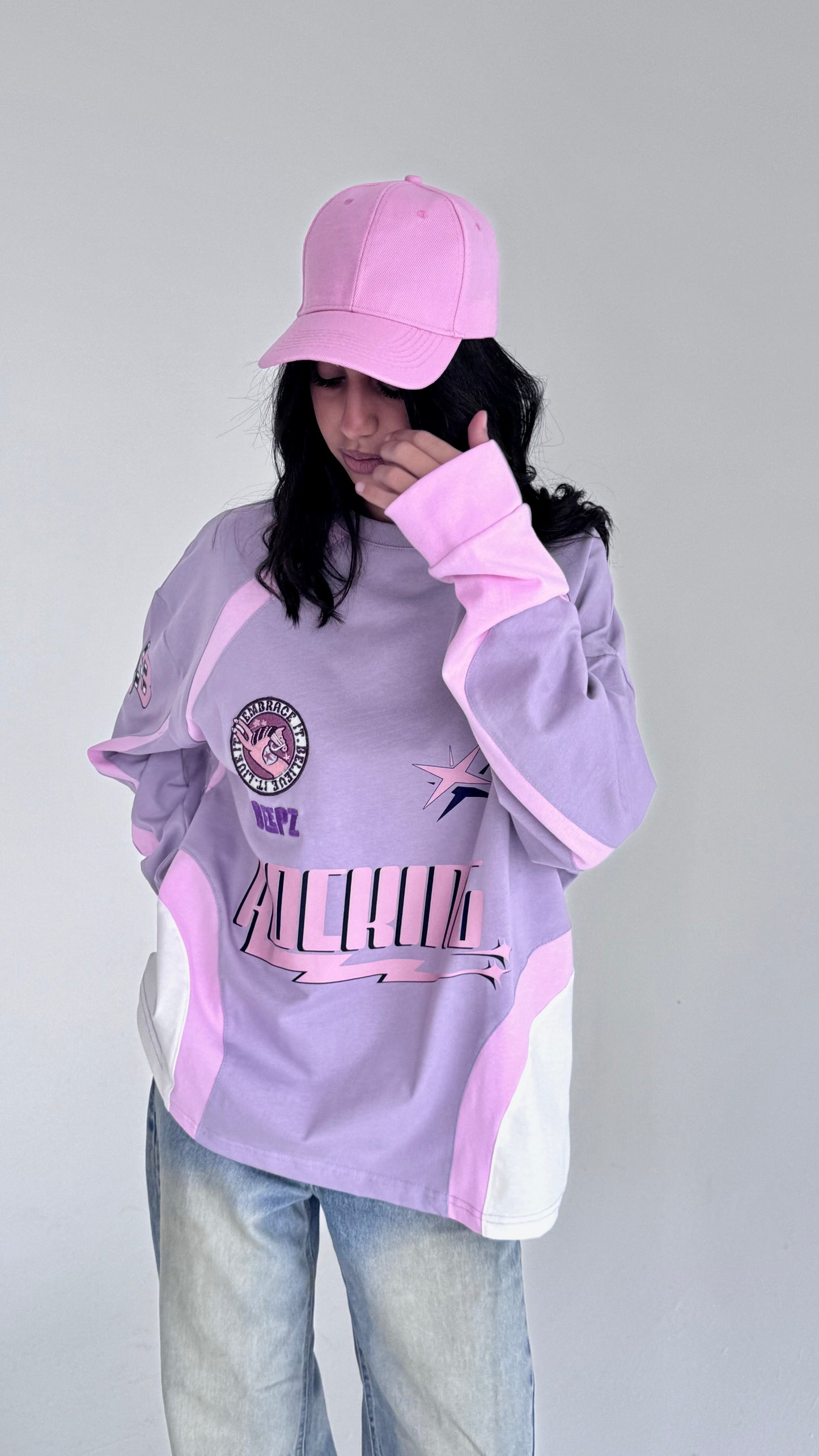 ROCKING IN LILAC-Long Sleeves Tee