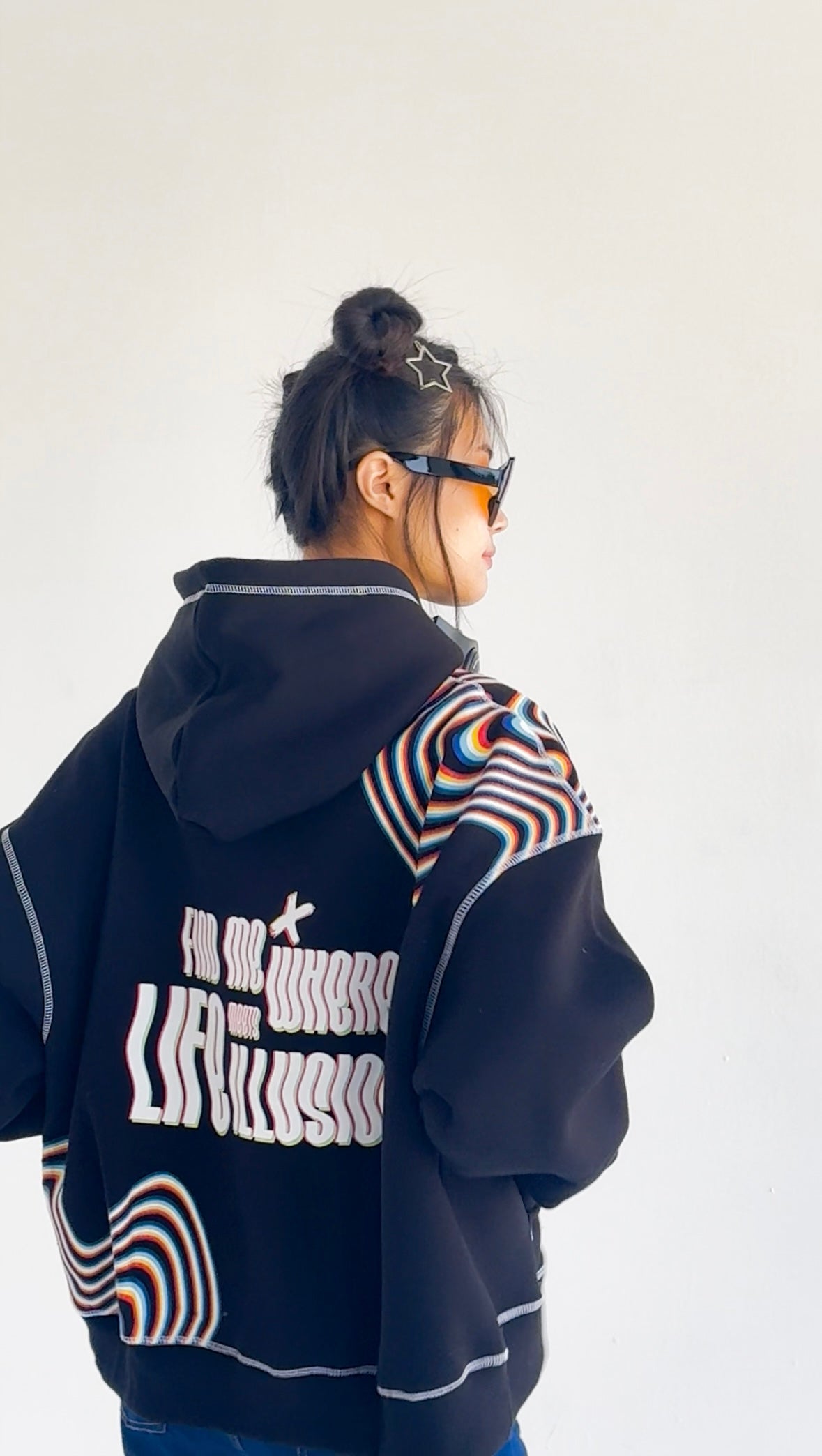 Illusion- Oversized Fleeced Cotton Hoodie Beepz