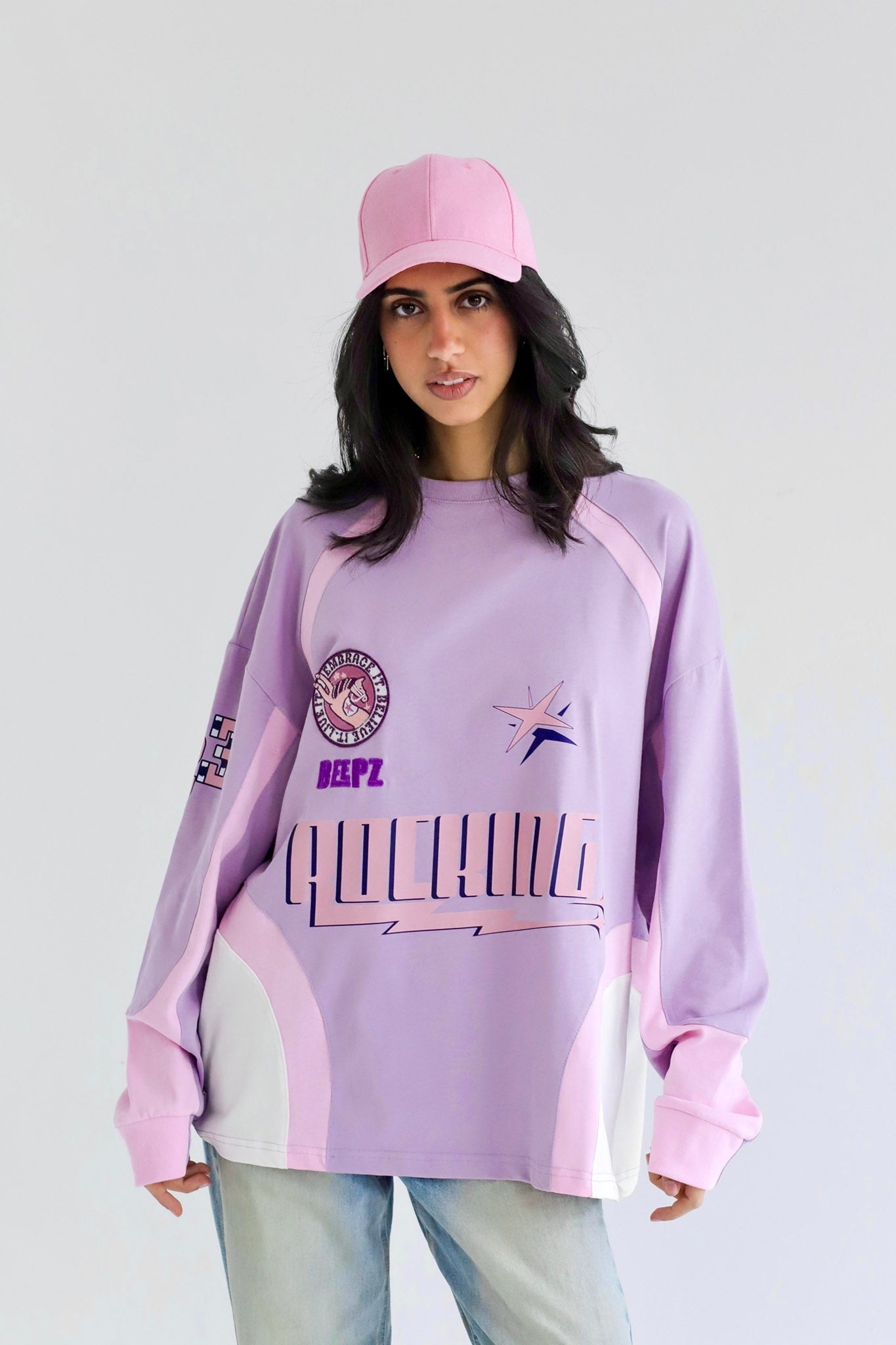 ROCKING IN LILAC-Long Sleeves Tee
