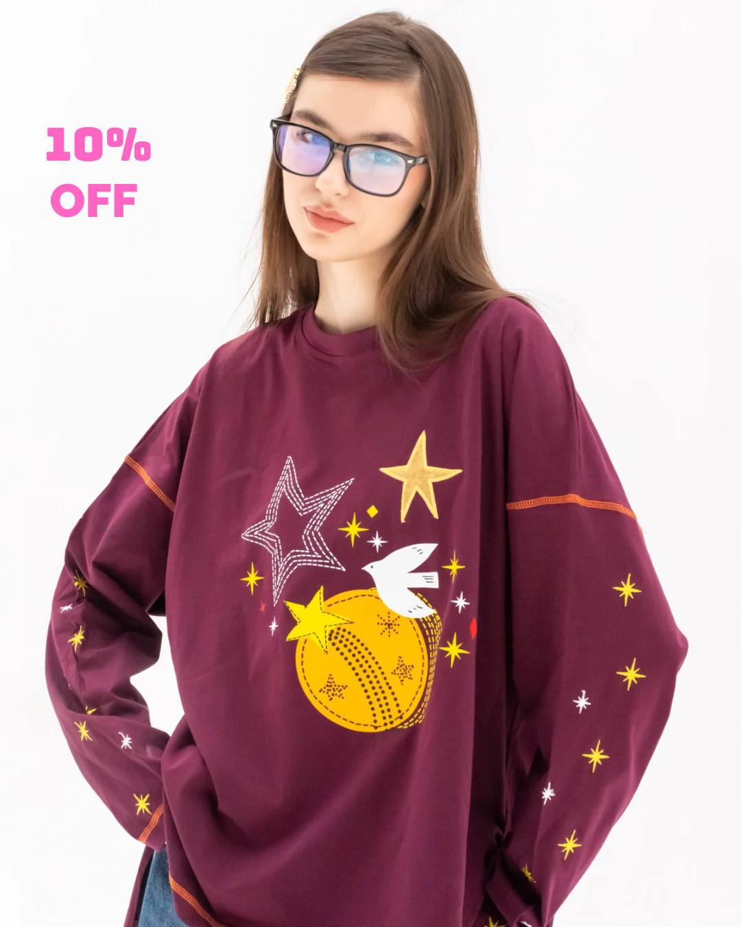 Whimsy - Oversize 100% Cotton Tee Beepz