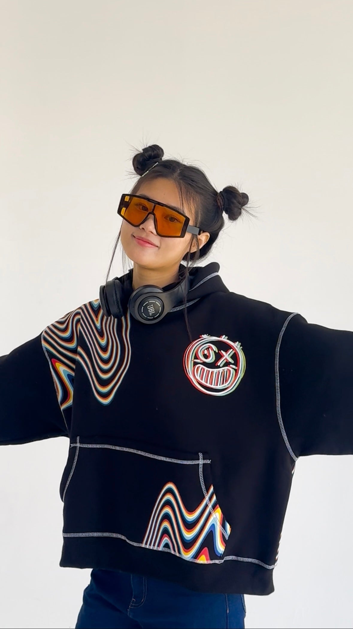 Illusion- Oversized Fleeced Cotton Hoodie Beepz