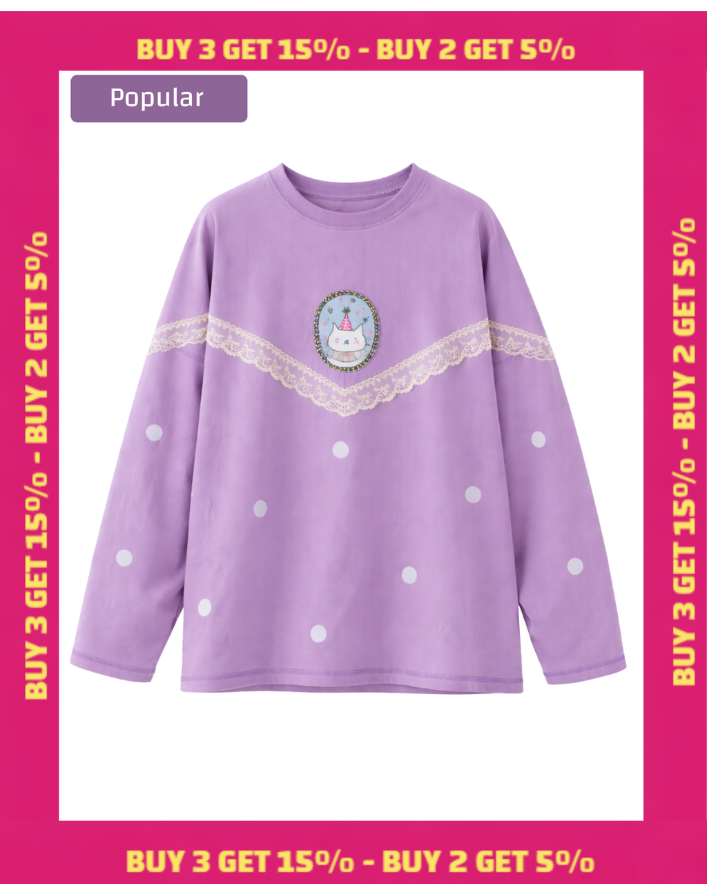 Lilac Dream - Oversize 100% Cotton Tee Beepz