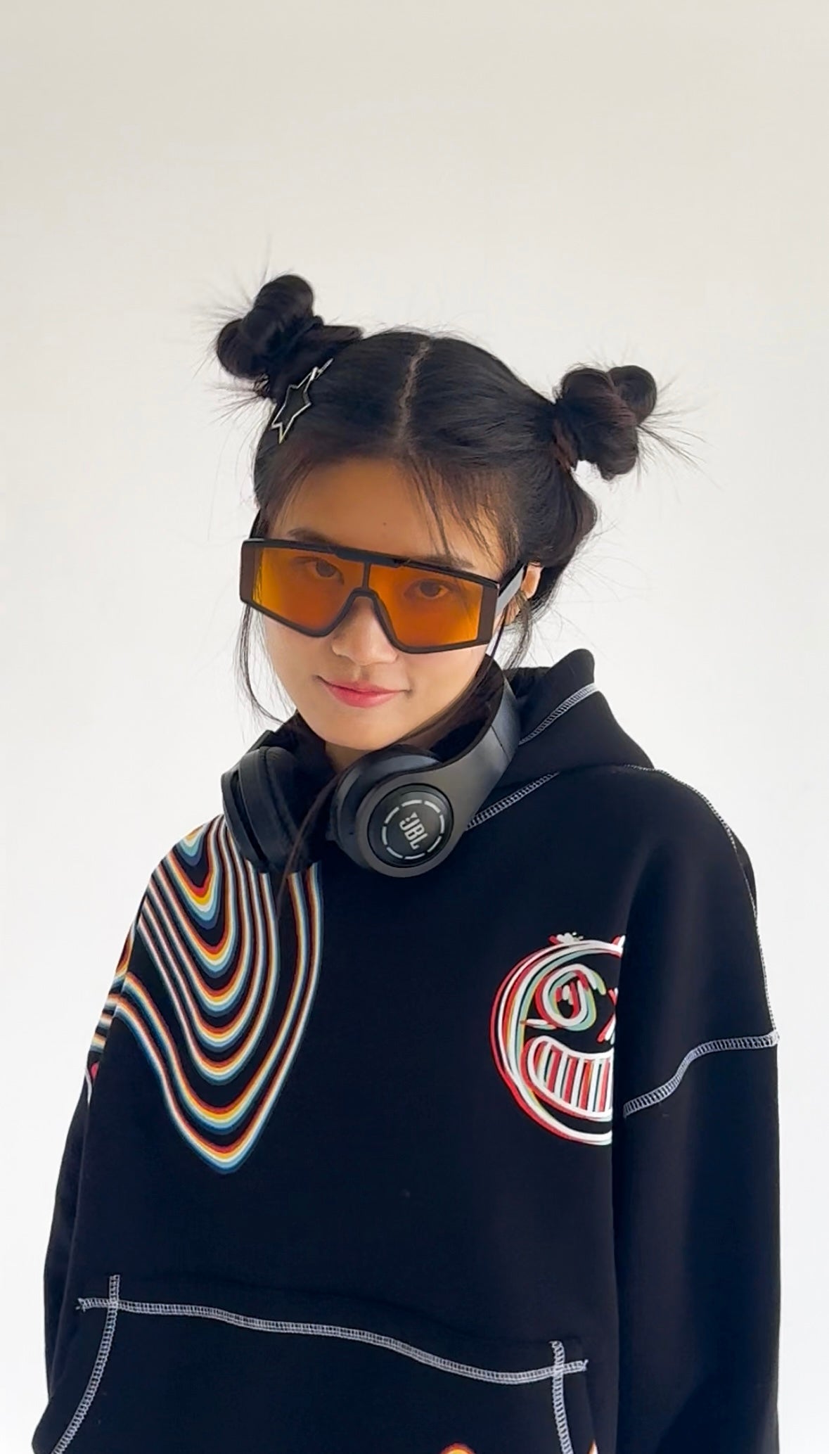 Illusion- Oversized Fleeced Cotton Hoodie