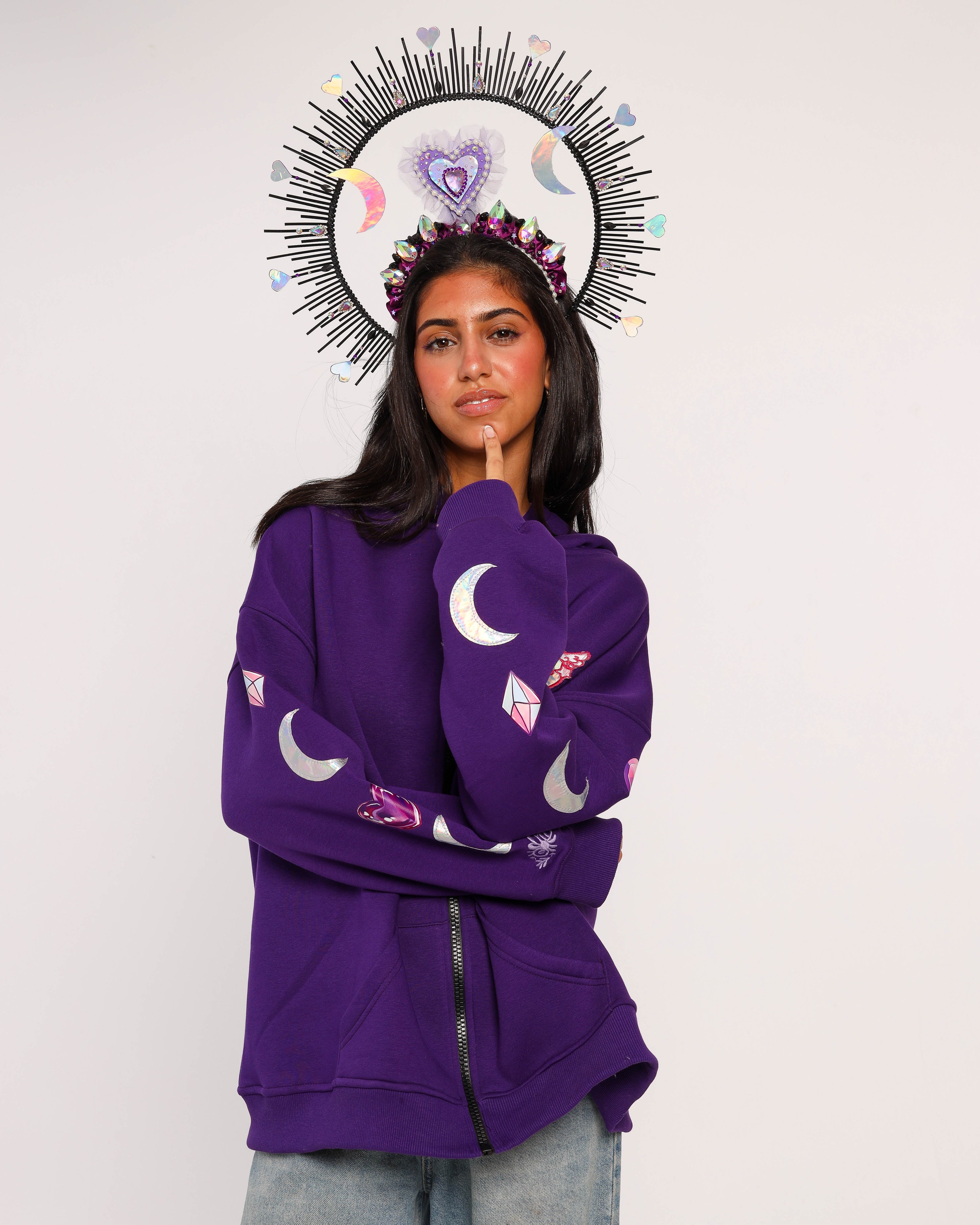 Super Evil - Oversized fleeced cotton sweatshirt Beepz