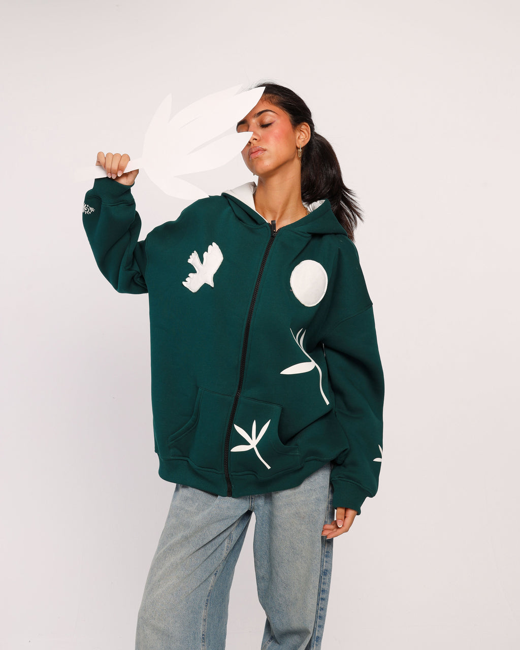 SERENITY-Oversized fleeced cotton sweatshirt Beepz