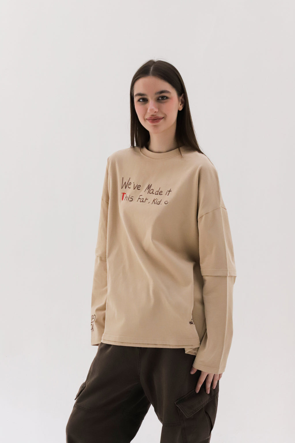 WE'VE MADE IT THIS FAR KID - COTTON LONG SLEEVE TSHIRT Beepz