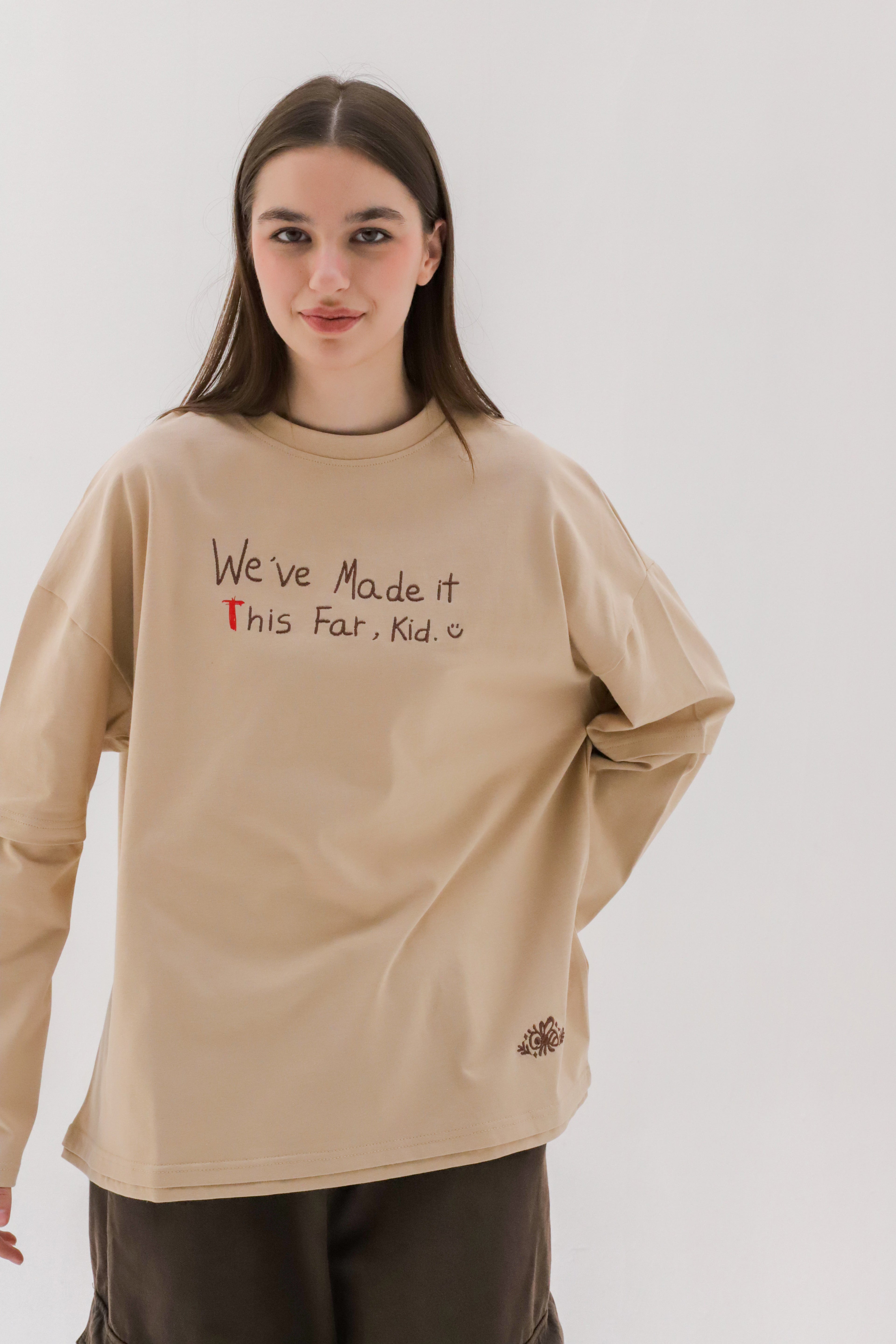 WE'VE MADE IT THIS FAR KID - COTTON LONG SLEEVE TSHIRT Beepz