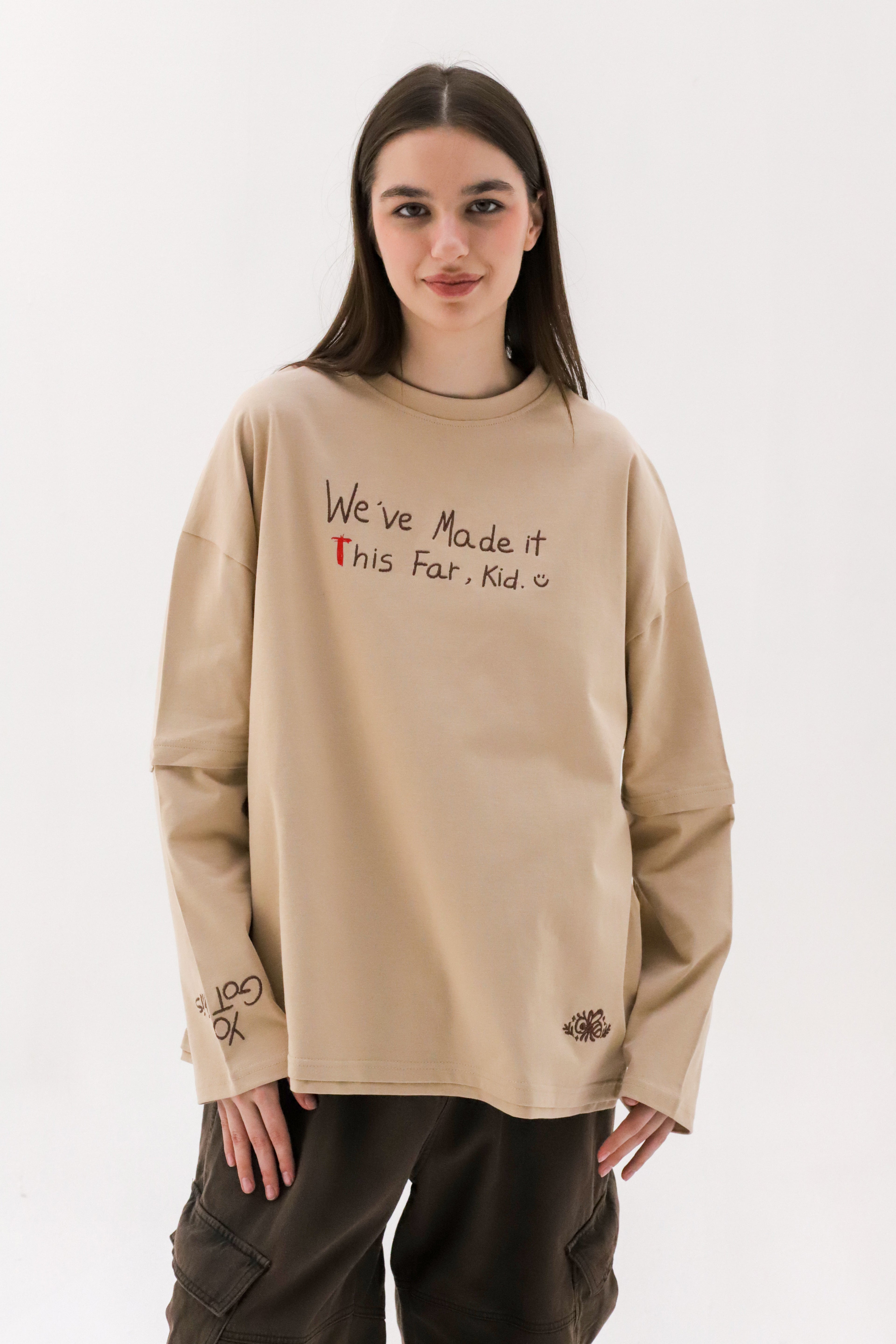 WE'VE MADE IT THIS FAR KID - COTTON LONG SLEEVE TSHIRT Beepz