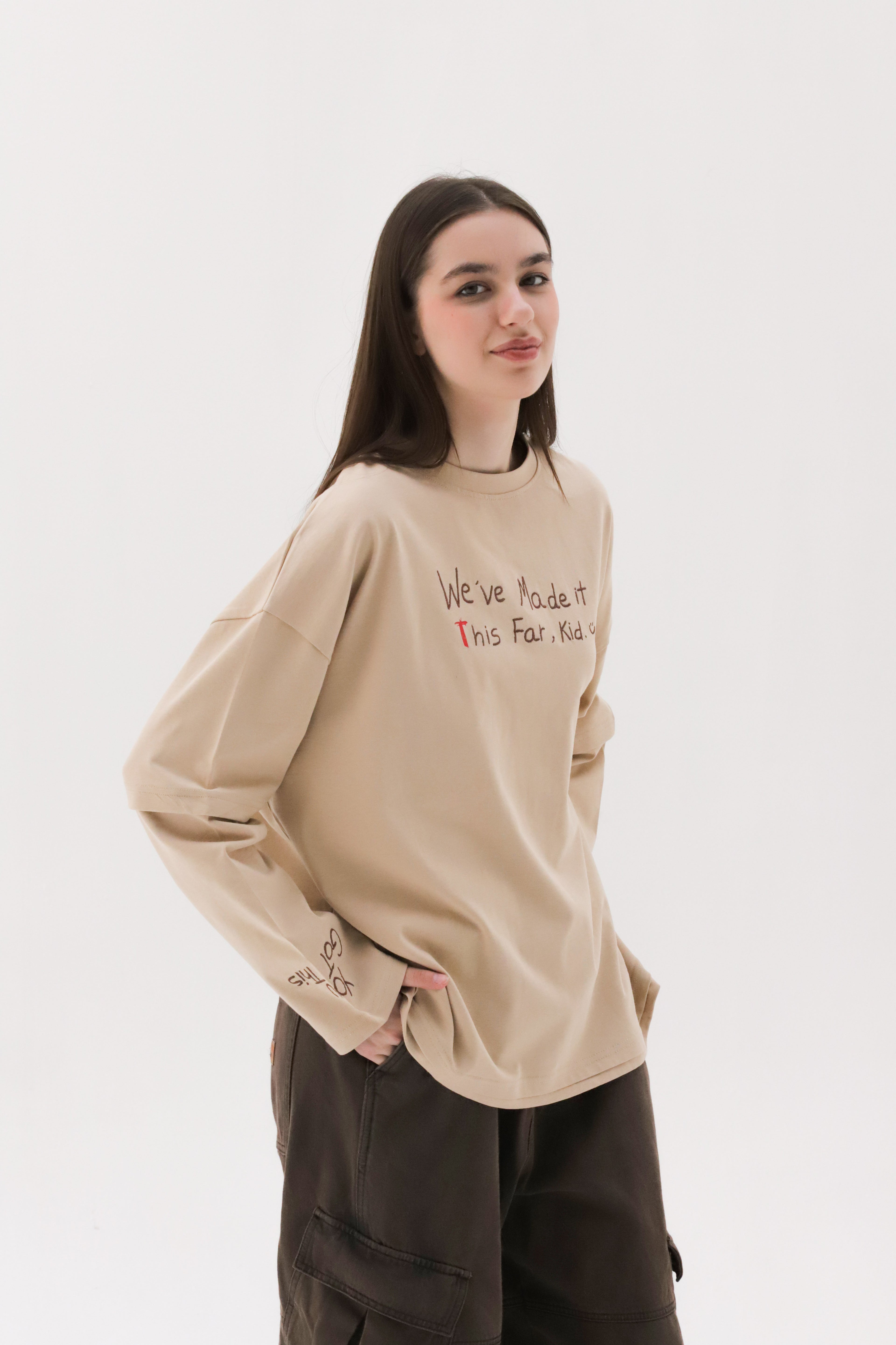 WE'VE MADE IT THIS FAR KID - COTTON LONG SLEEVE TSHIRT Beepz