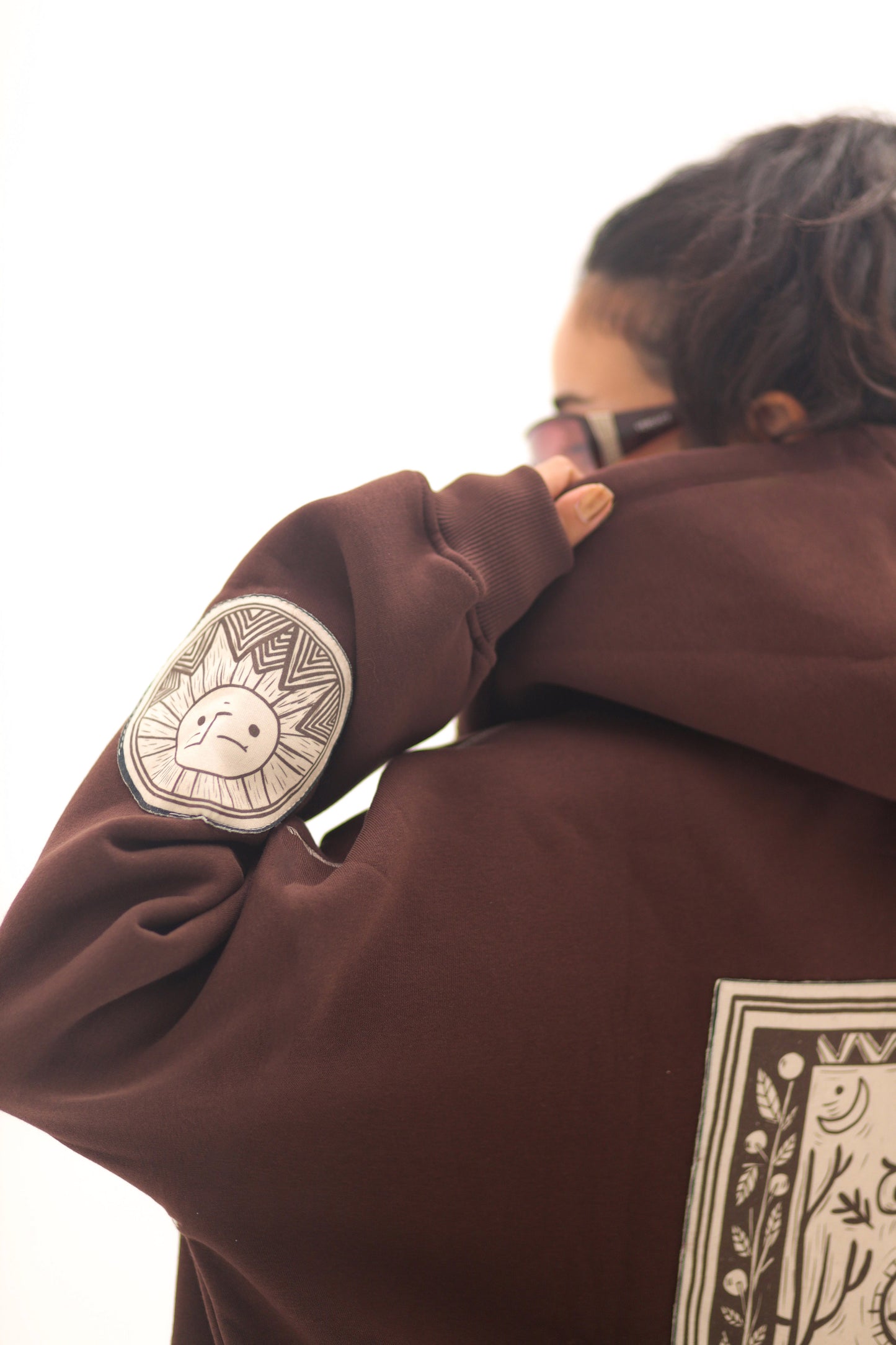 Palomino-Oversized fleeced cotton sweatshirt