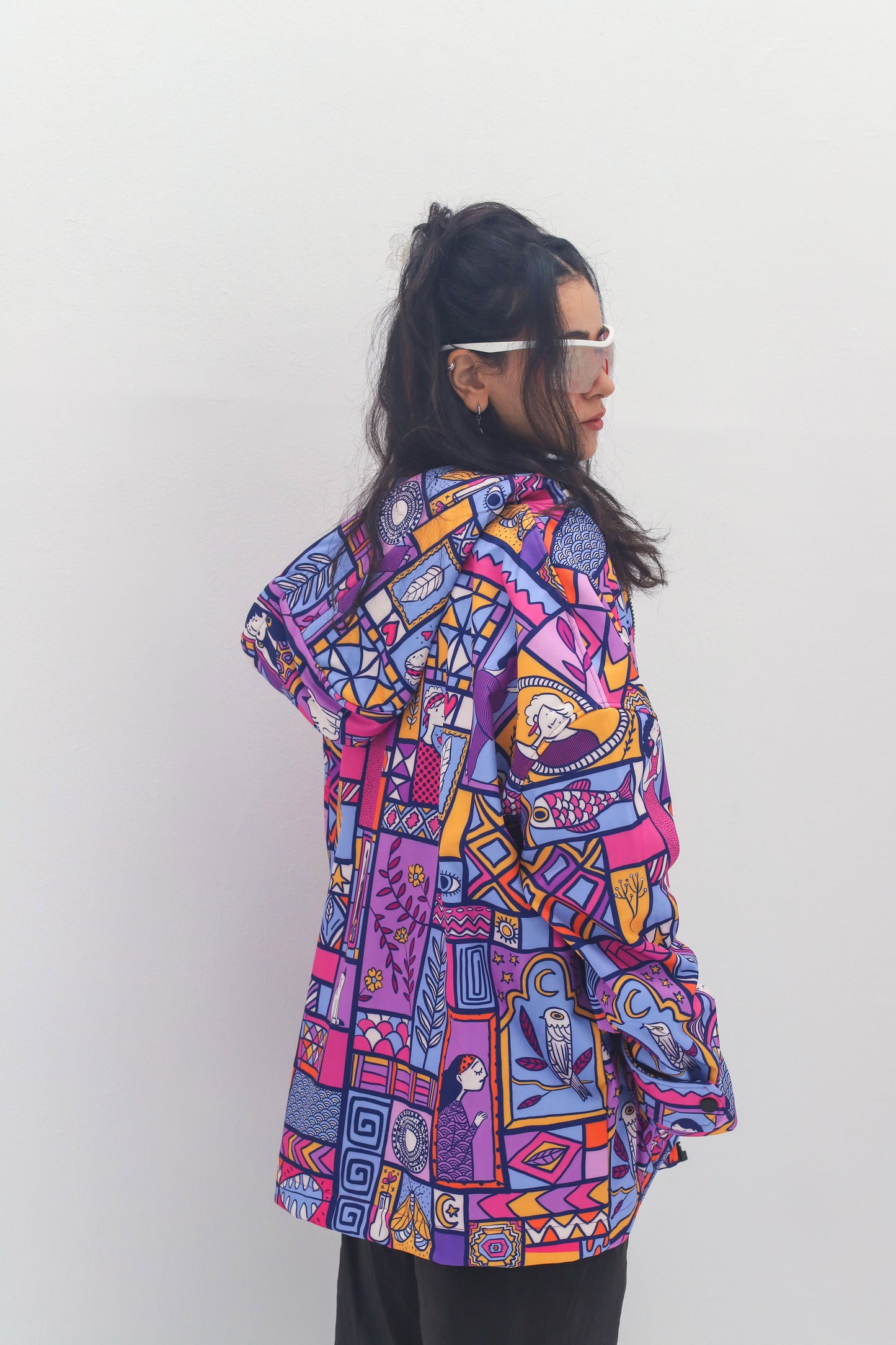 PURPLE MOSAIC-SOFTSHELL JACKET