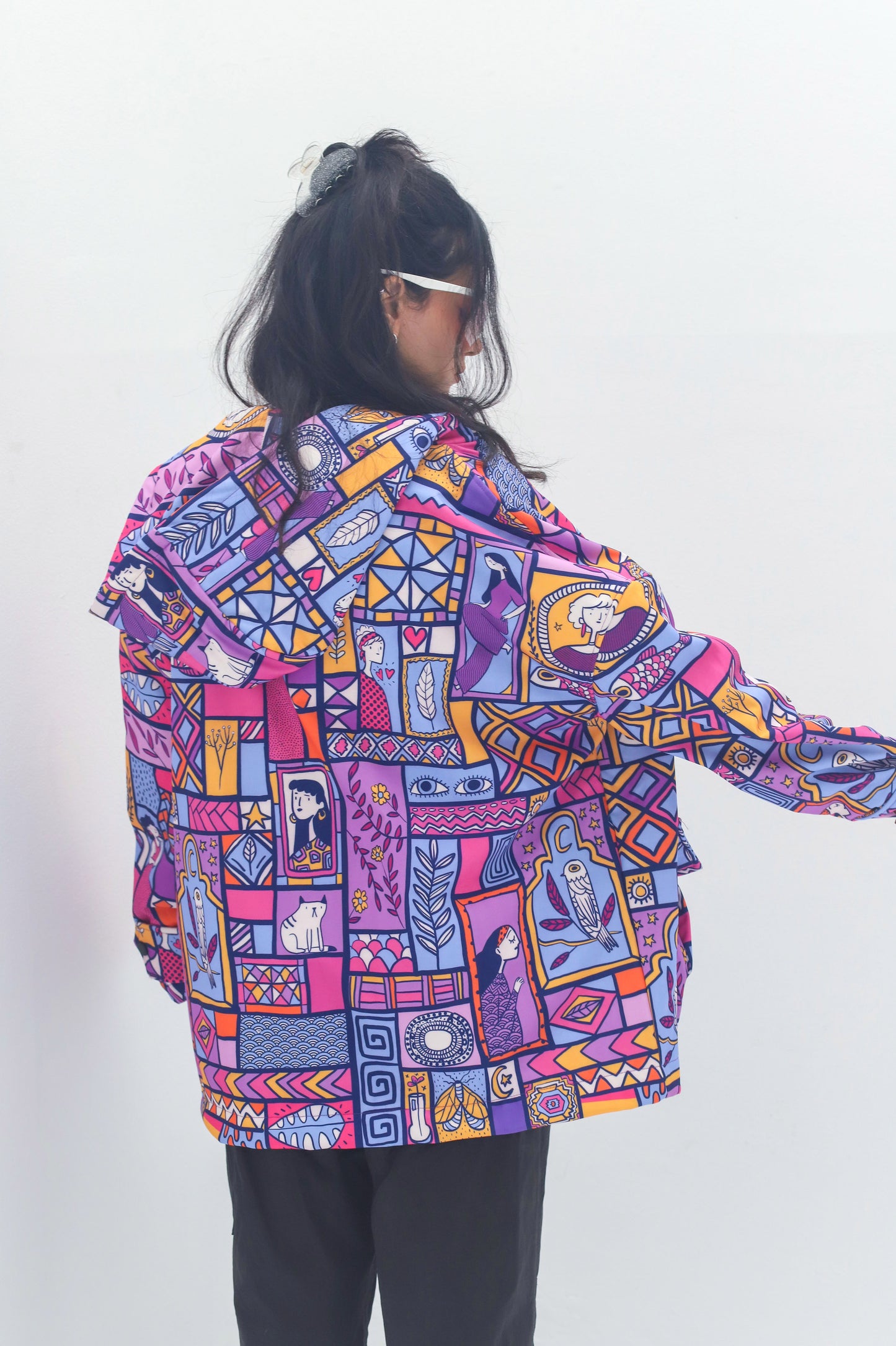 PURPLE MOSAIC-SOFTSHELL JACKET