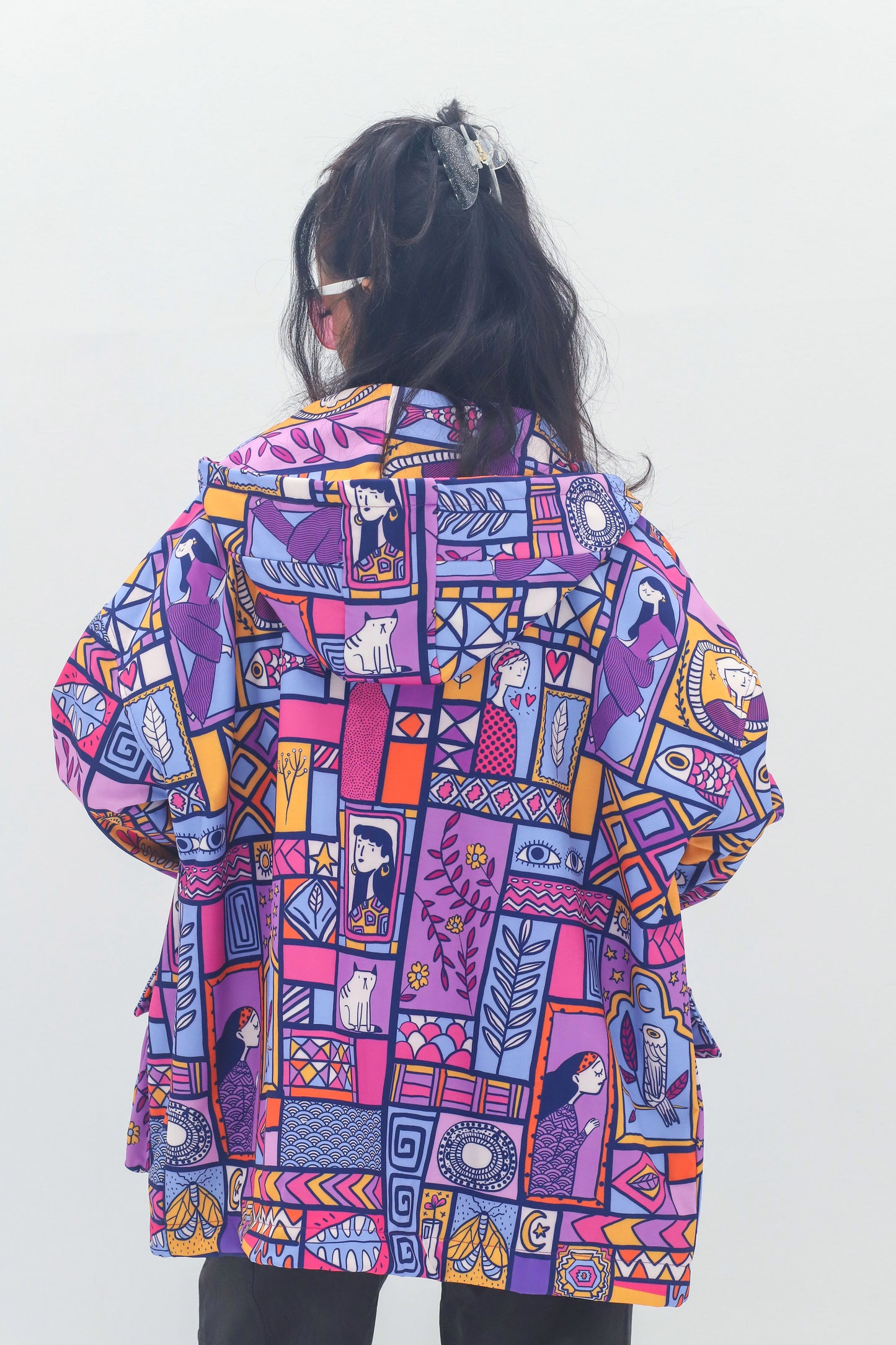 PURPLE MOSAIC-SOFTSHELL JACKET