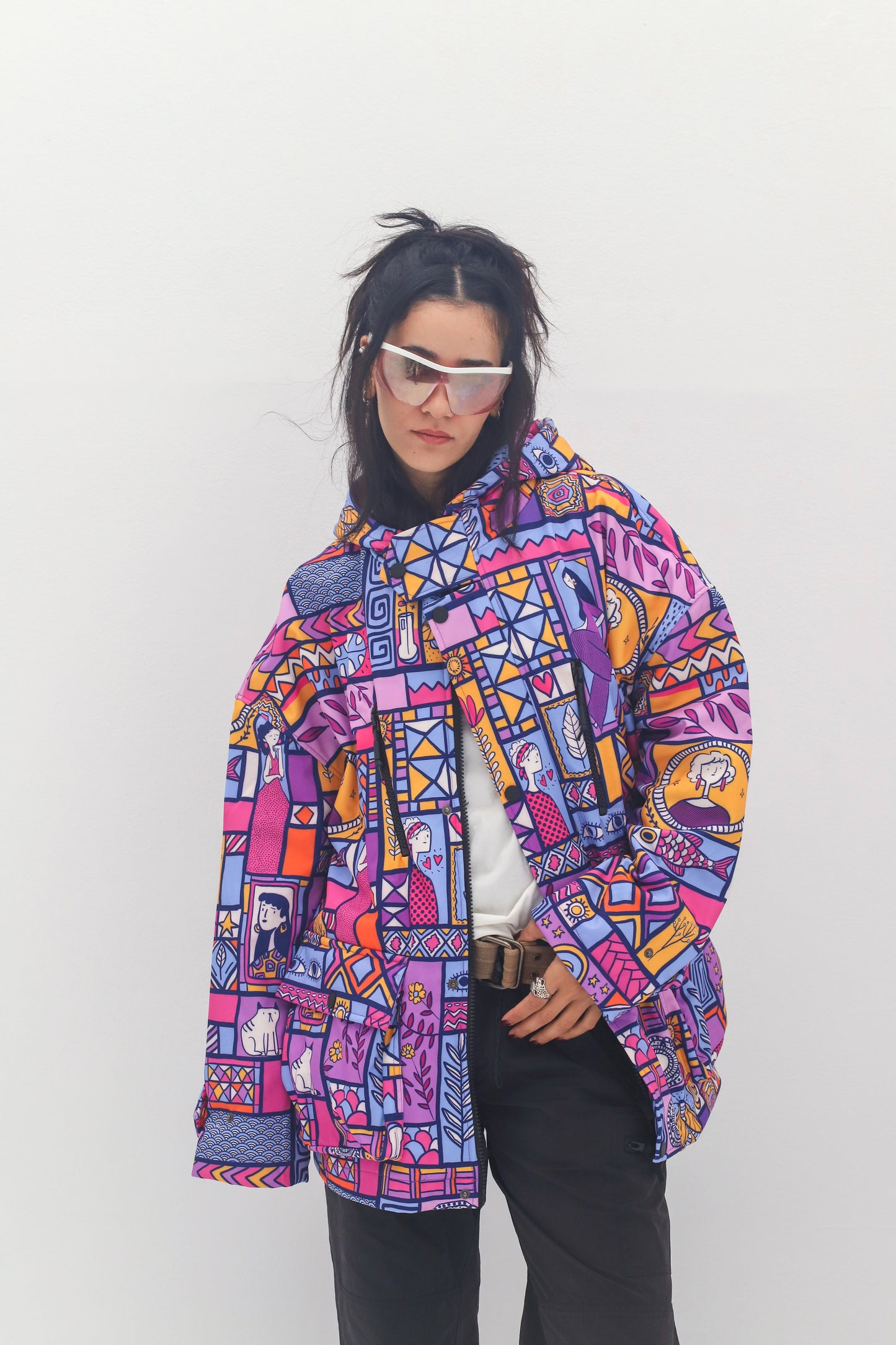 PURPLE MOSAIC-SOFTSHELL JACKET