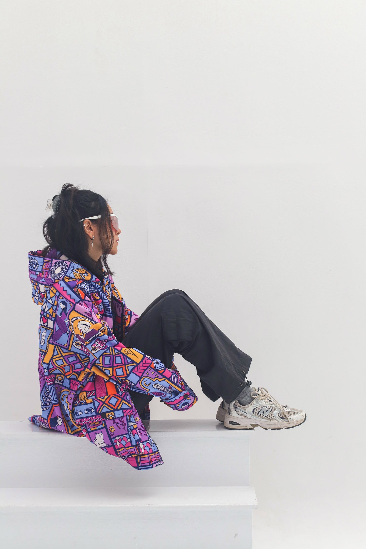 PURPLE MOSAIC-SOFTSHELL JACKET