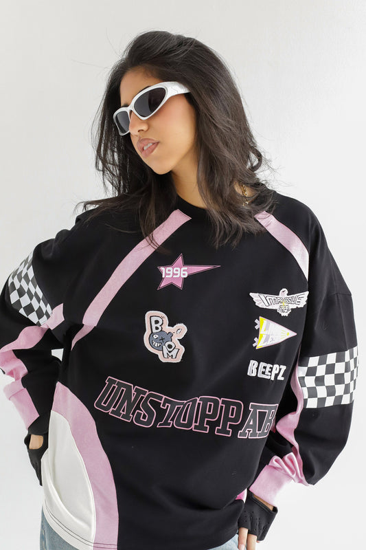LIMITLESS IN BLACKxPINK-Long Sleeves Tee