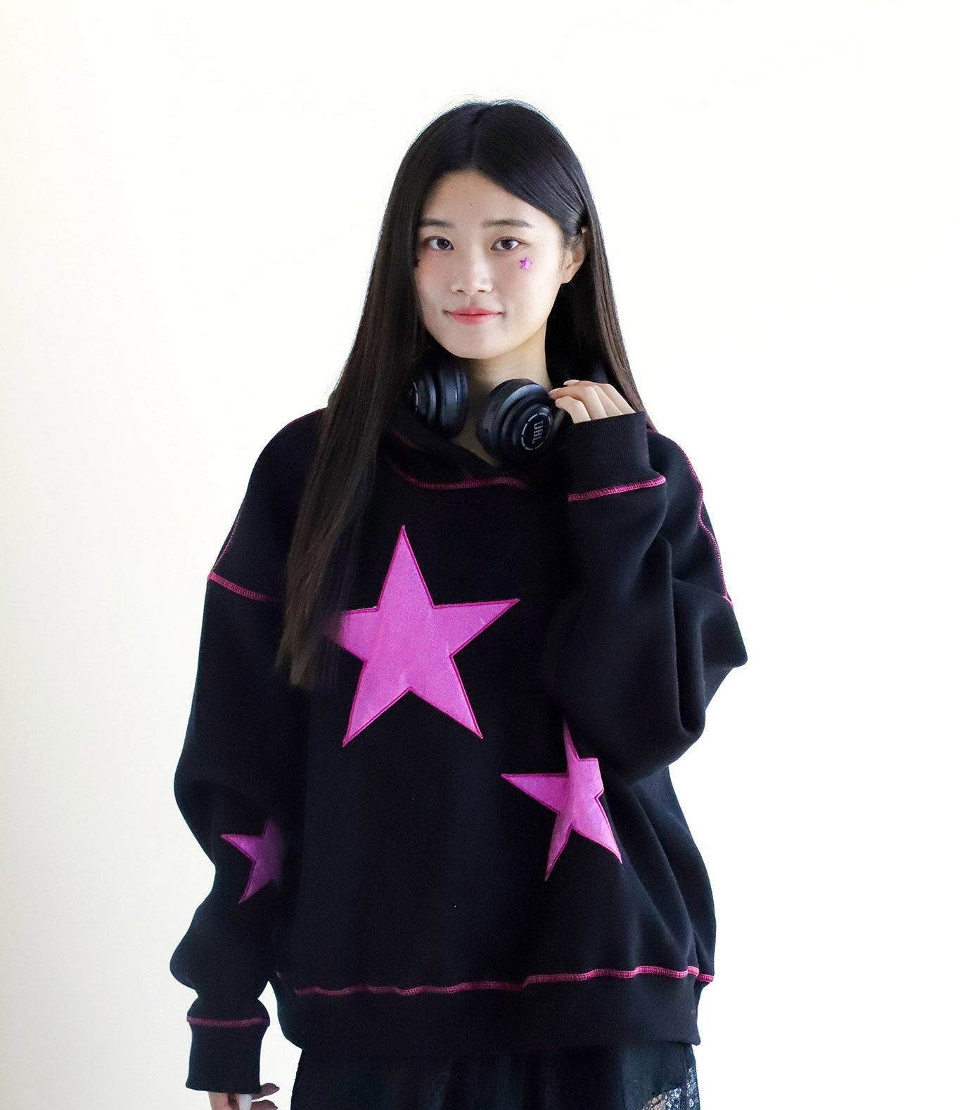 Pink Dream-Oversized Fleeced Cotton Hoodie Beepz
