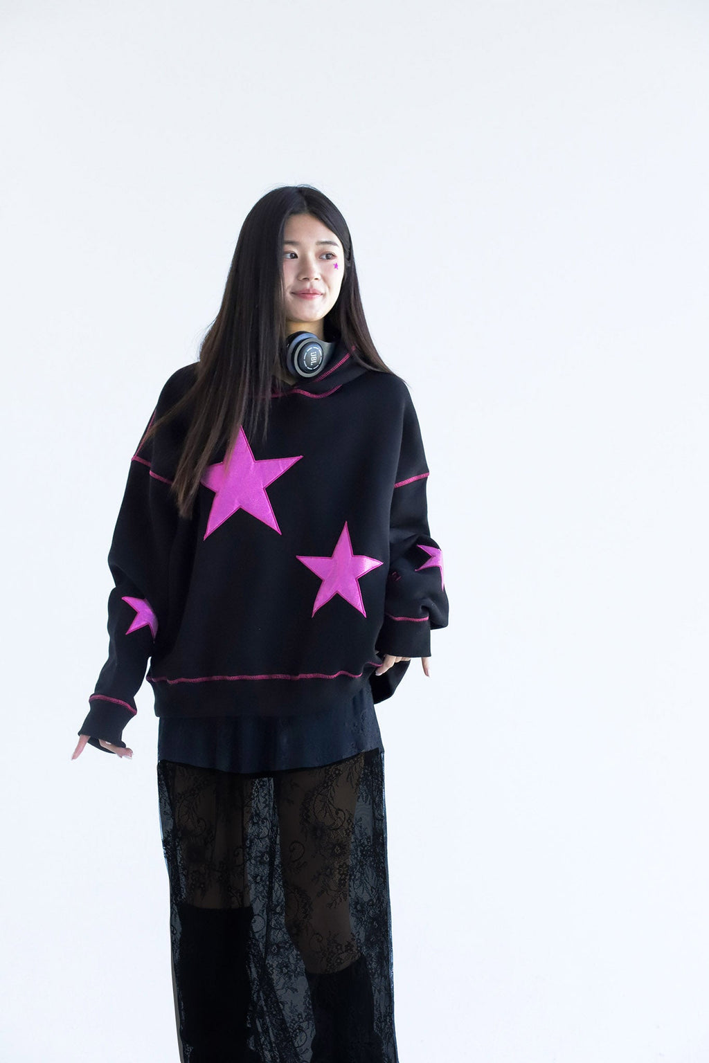 Pink Dream-Oversized Fleeced Cotton Hoodie Beepz