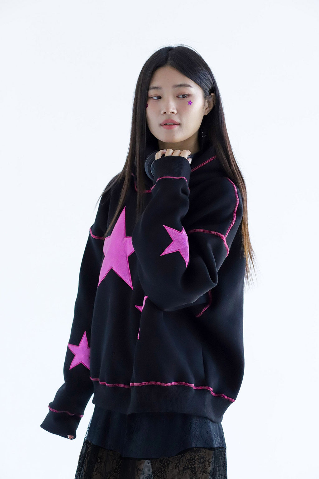 Pink Dream-Oversized Fleeced Cotton Hoodie Beepz