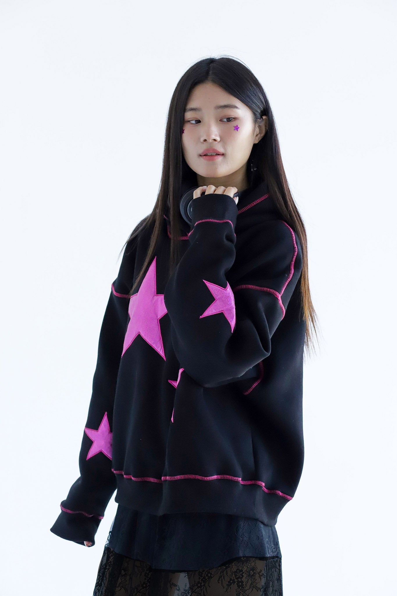 Pink Dream-Oversized Fleeced Cotton Hoodie Beepz