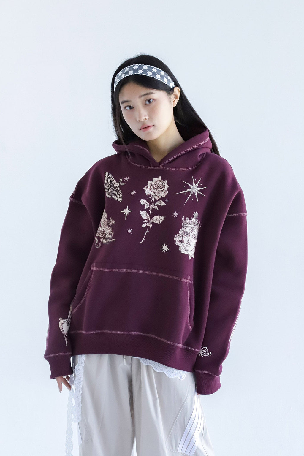 Renaissance- Oversized Fleeced Cotton Hoodie Beepz
