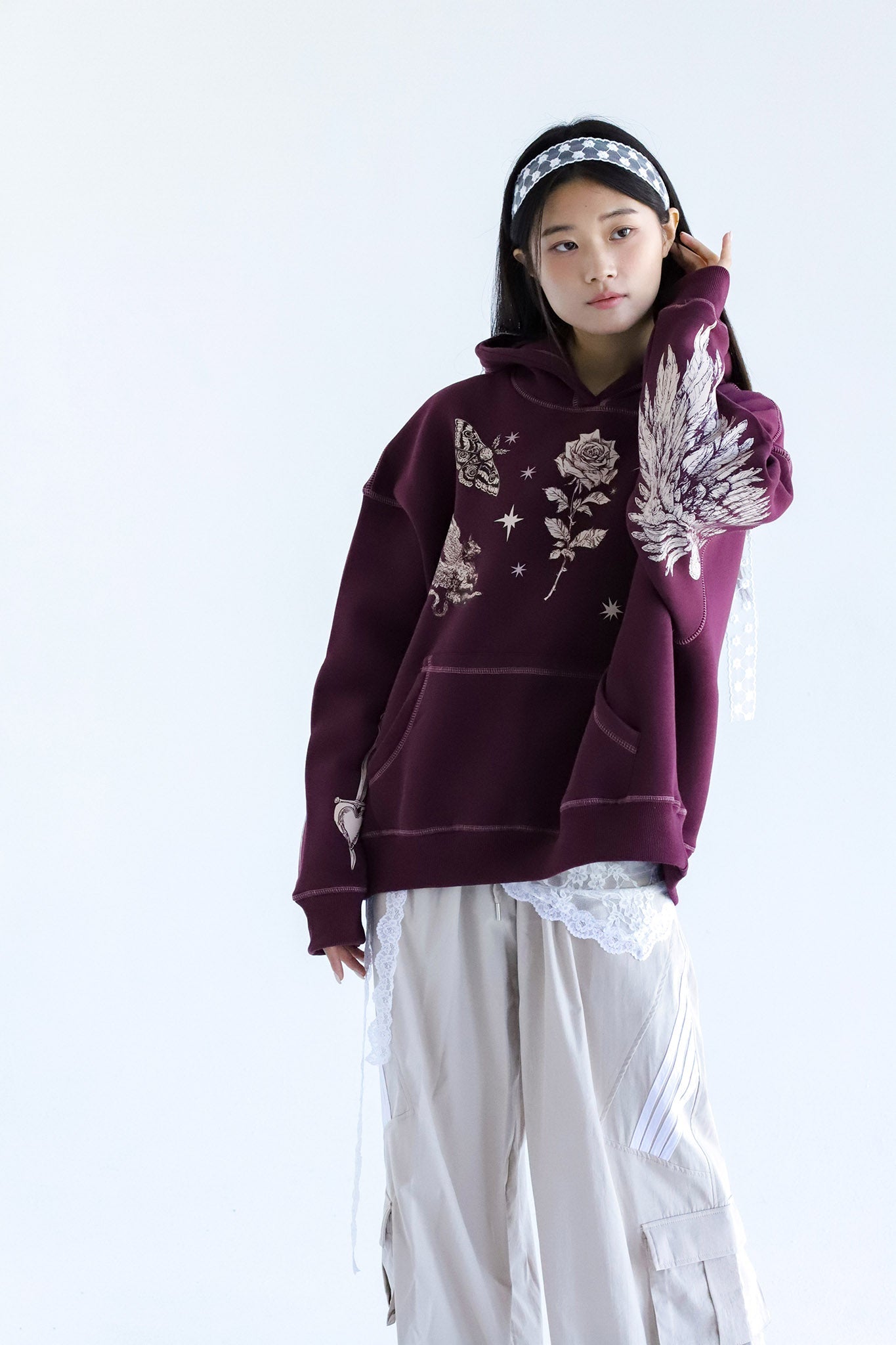 Renaissance- Oversized Fleeced Cotton Hoodie Beepz