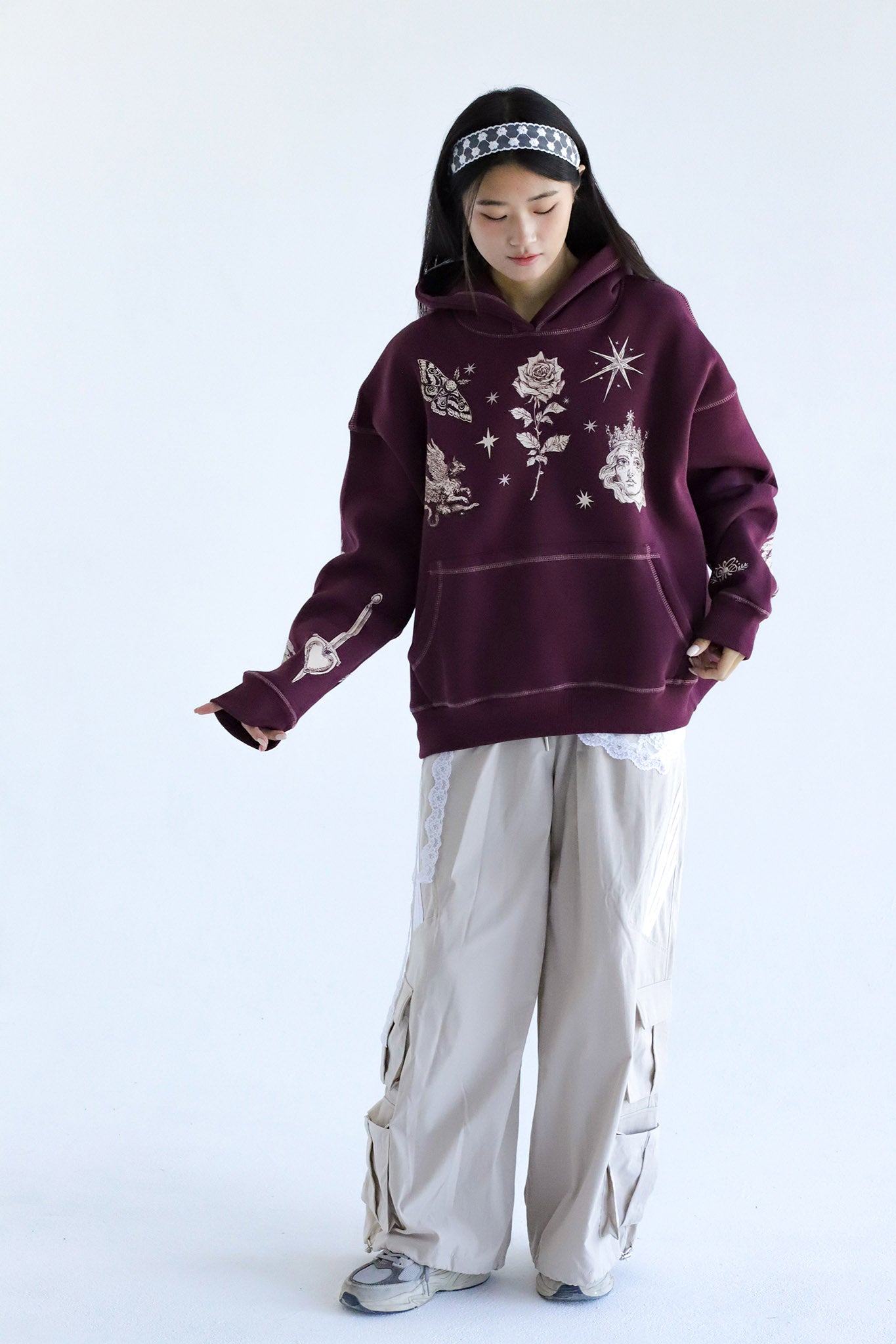 Renaissance- Oversized Fleeced Cotton Hoodie Beepz