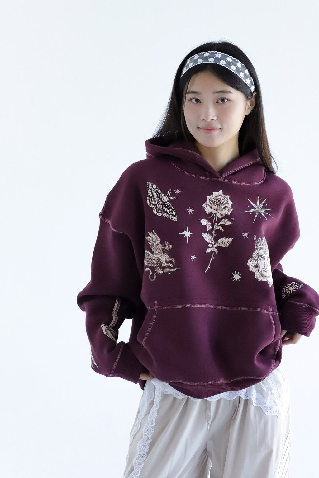 Renaissance- Oversized Fleeced Cotton Hoodie Beepz