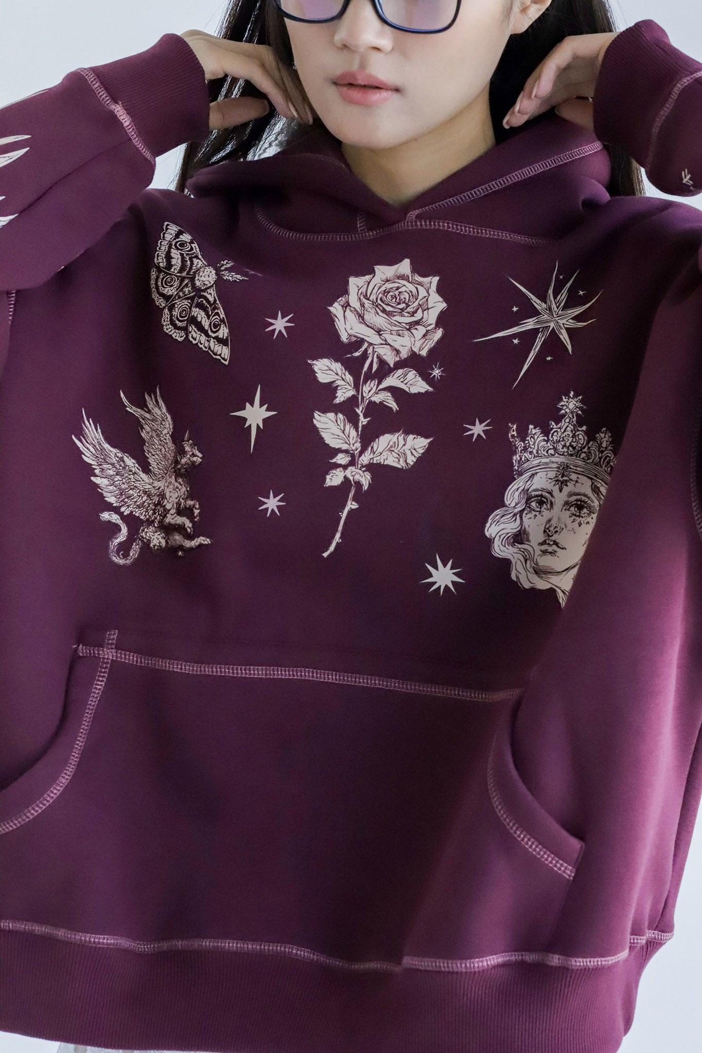 Renaissance- Oversized Fleeced Cotton Hoodie