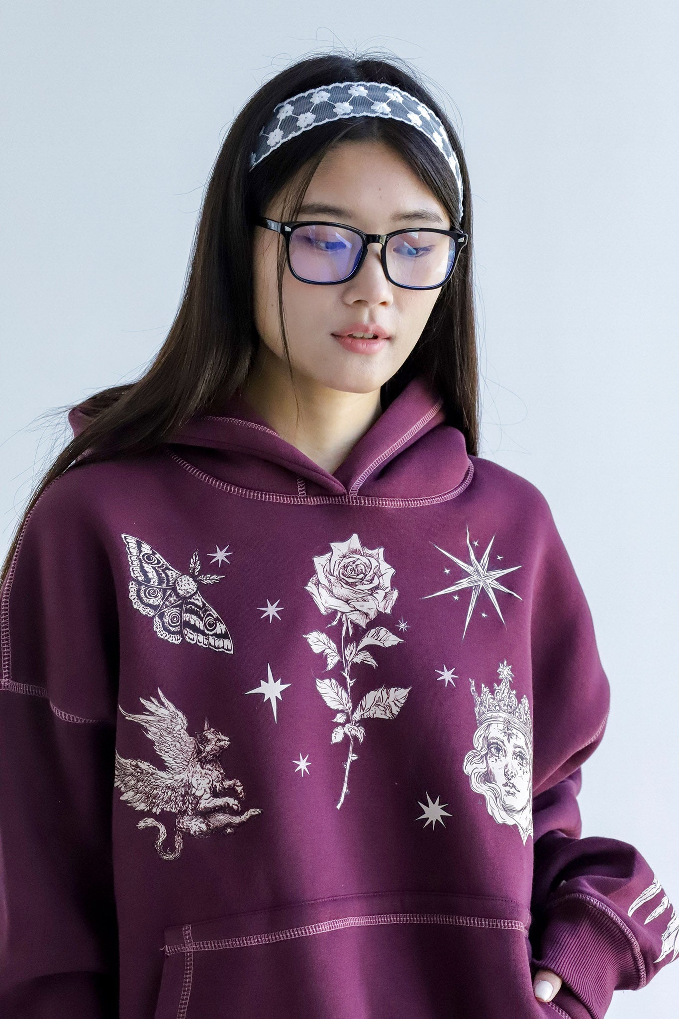 Renaissance- Oversized Fleeced Cotton Hoodie Beepz