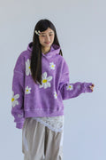 Daisy - Washed Oversized Fleeced Cotton Hoodie Beepz