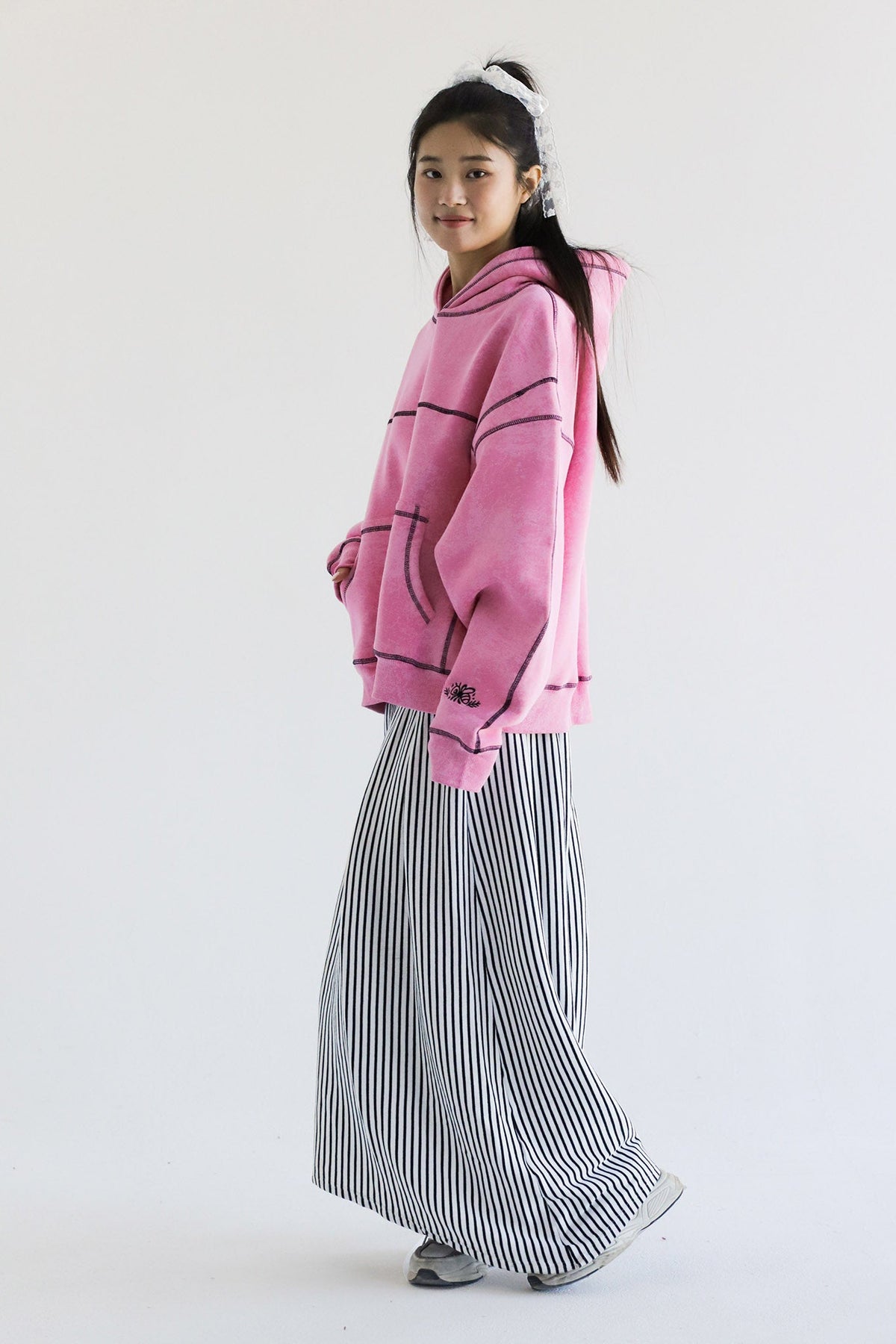 Frosted Pink-Oversized Fleeced Cotton Hoodie Beepz