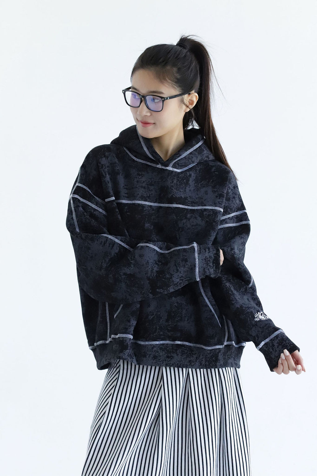 Samdal - Washed Oversized Fleeced Cotton Hoodie Beepz