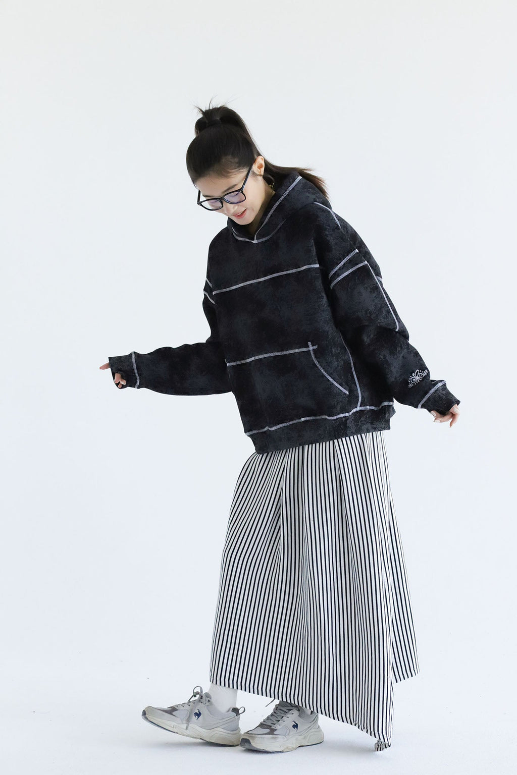 Samdal - Washed Oversized Fleeced Cotton Hoodie Beepz