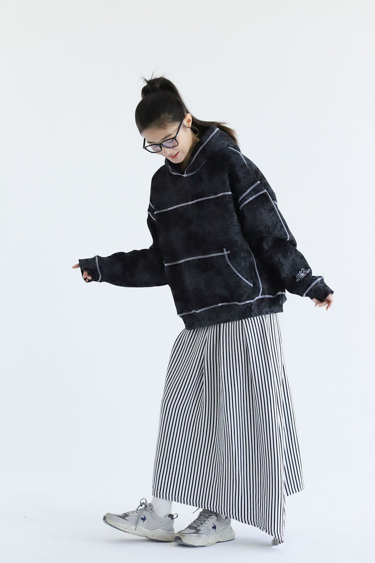 Samdal - Washed Oversized Fleeced Cotton Hoodie Beepz