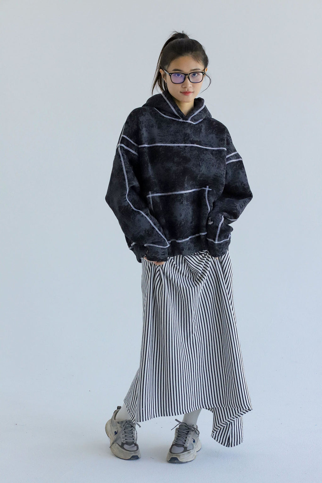 Samdal - Washed Oversized Fleeced Cotton Hoodie Beepz