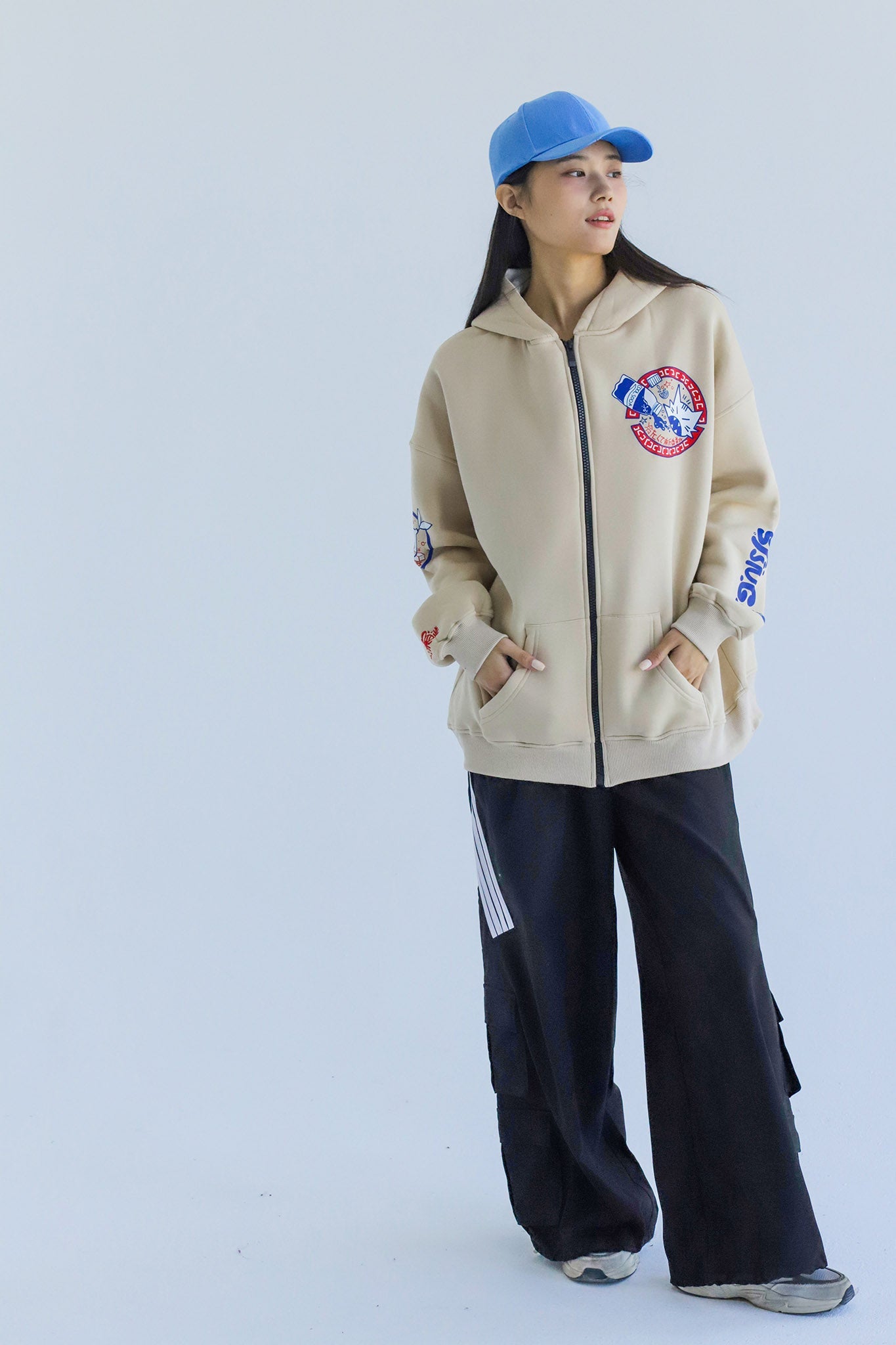 STINGING-Oversized fleeced cotton sweatshirt Beepz