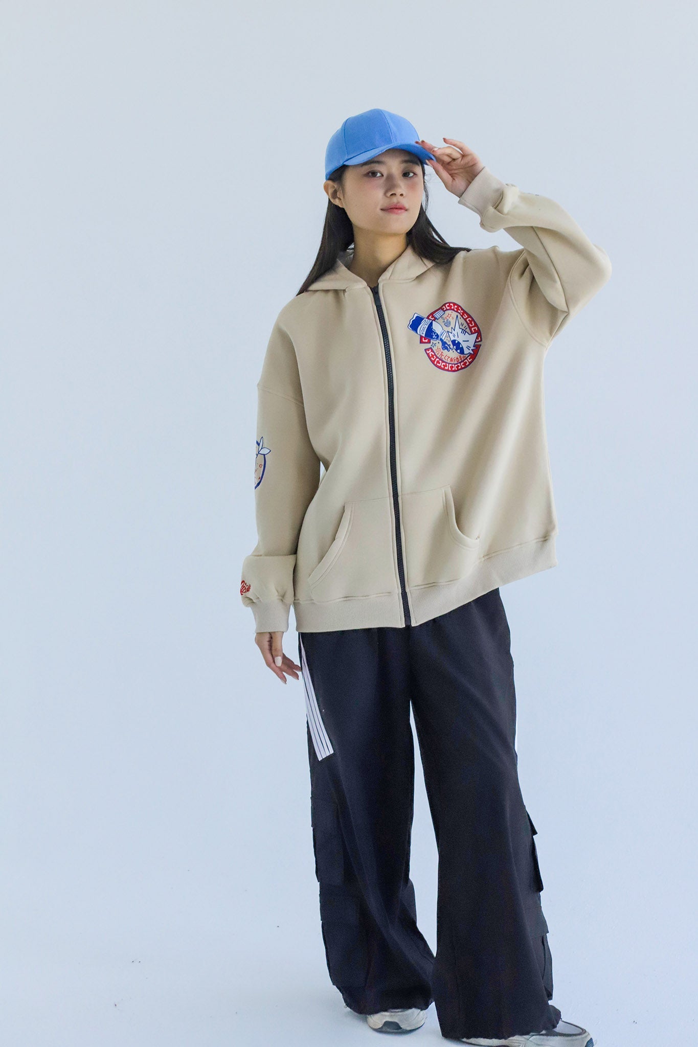 STINGING-Oversized fleeced cotton sweatshirt Beepz